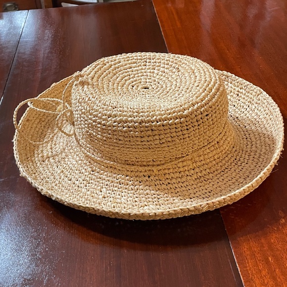 SCALA - CROCHETED RAFFIA UPBRIM HAT - Picture 4 of 7